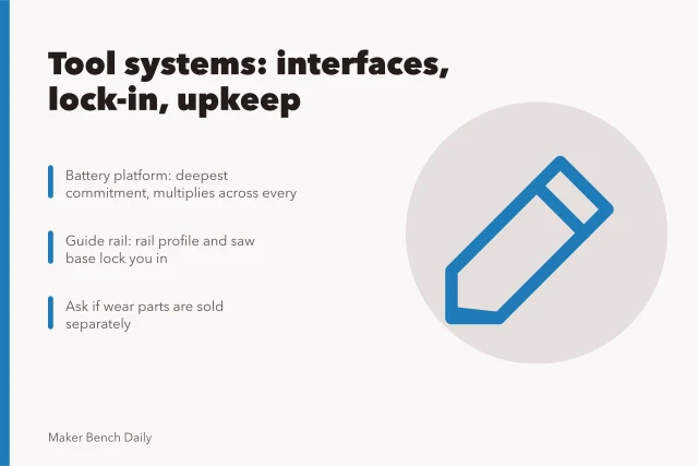 Comparison of maker tool system interfaces, lock-in costs, and upkeep. Maker tool systems compared: price is the wrong place to start