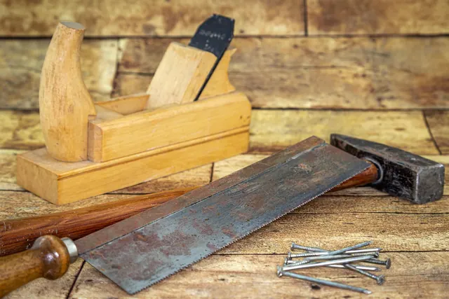 planer, hammer, saw, rust, nails, rusty, craft, industry, wood, technology, diy, construction material, renovate, edit, metal, iron, stole, old, second hand, tool, workbench, saw, 