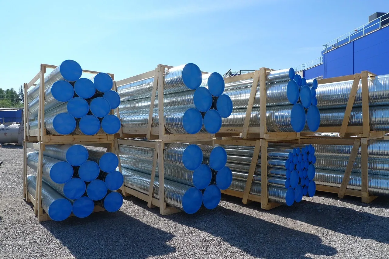 site, industry, tubes, blue, construction, work, industrial, project, blue construction, blue industry. 4 takeaways on workshop ventilation storage