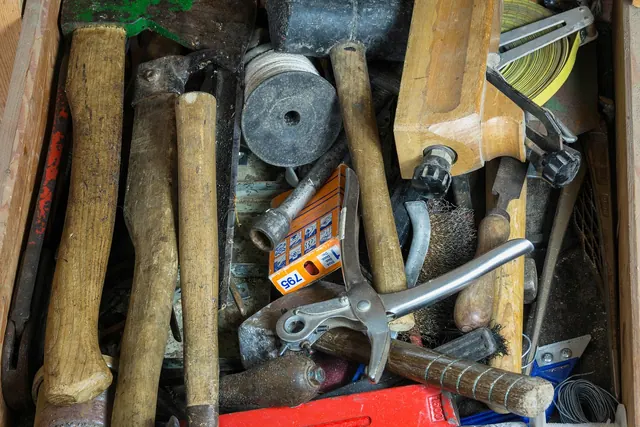 tool, hammer, axe, planer, pliers, workshop craft, workbench, line, wire brush, work, industry, craft, building, repair, handyman, chisel, file, workbench, workbench, workbench, wo